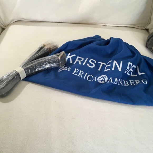 Kristen Bell for Erica Anenberg Gray Pebbled Leather Tote Boho W/ Dustbag - Picture 5 of 12